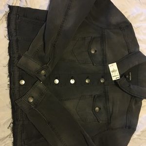 Express charcoal jean jacket